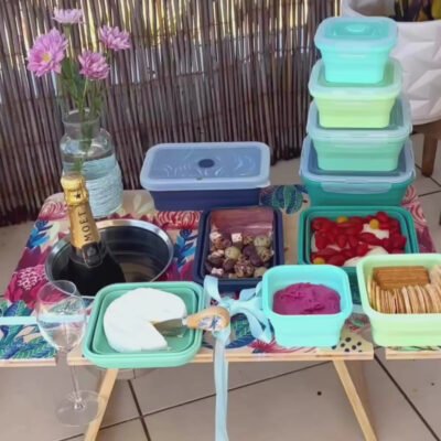 Alternative view of Square Food Containers Green Set (4-pc) — 350, 540, 800 & 1200 ml
