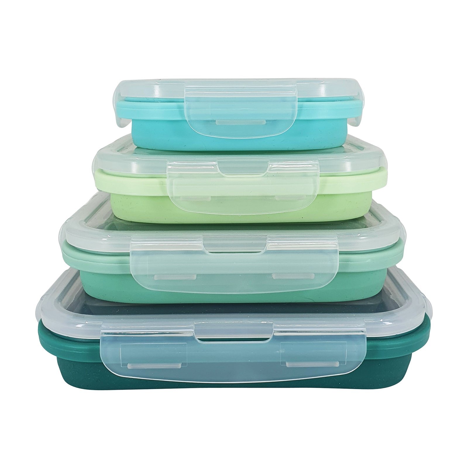 Square Food Containers Green Set (4-pc) — 350, 540, 800 & 1200 ml - Image 6
