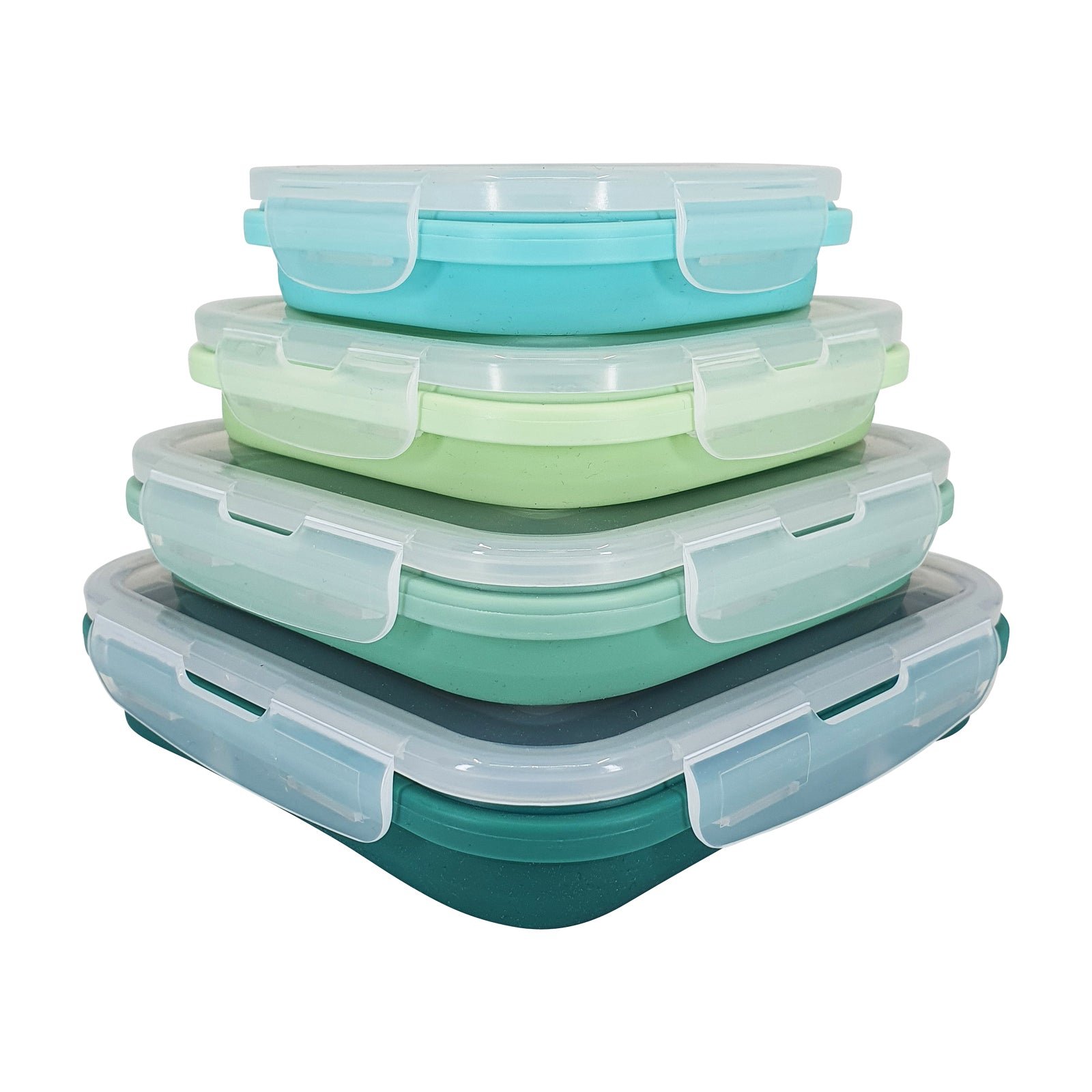 Square Food Containers Green Set (4-pc) — 350, 540, 800 & 1200 ml - Image 9
