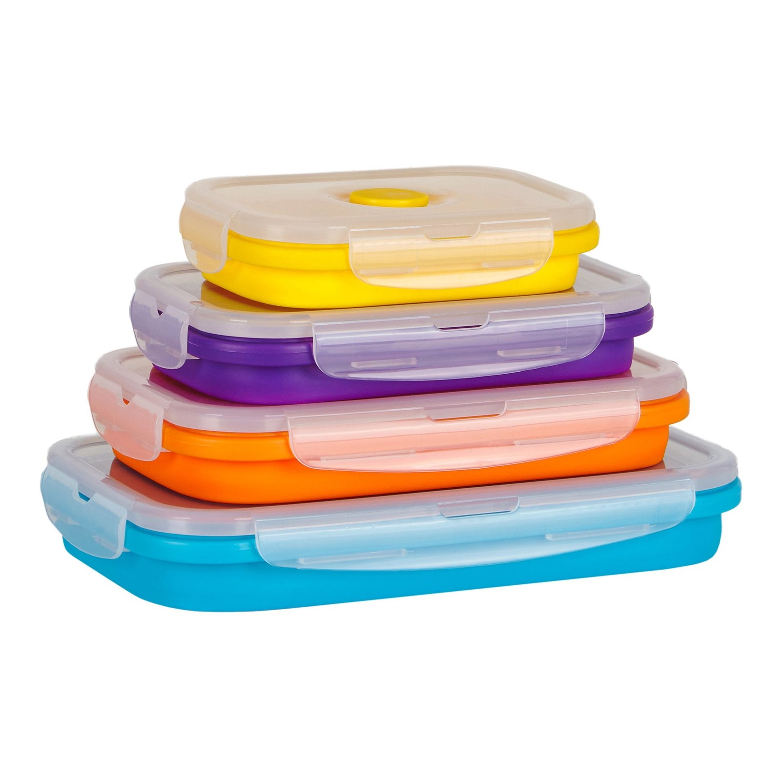 Rectangle Silicone Containers Signature Set (4-pc) — 350, 540, 800 & 1200 ml - Image 2