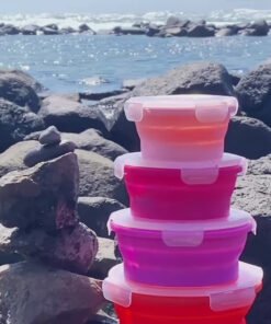 Alternative view of Round Food Containers Sunset Set (4-pc) — 350, 540, 800 & 1200 ml