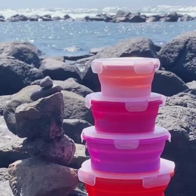 Alternative view of Round Food Containers Sunset Set (4-pc) — 350, 540, 800 & 1200 ml